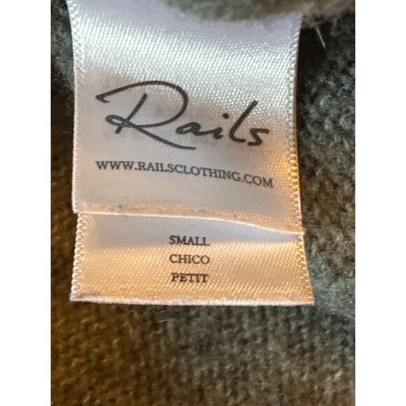 Rails Gray Lightning Bolt Sweater Soft Wool Cashmere Blend Knit Small S - Picture 4 of 6